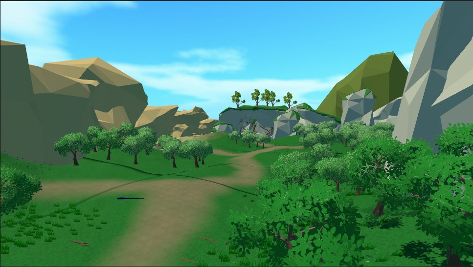 Sunny Low-Poly Valley